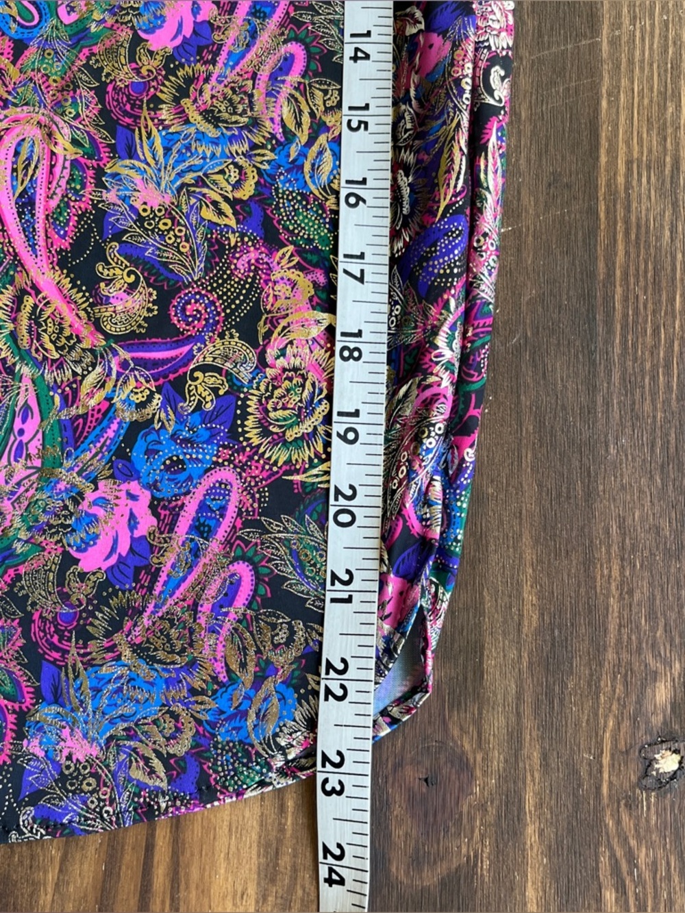 VTG Undercover Wear Chemise Size 1X‎ Metallic Gold Floral Paisley Nightie 80s - Picture 10 of 11